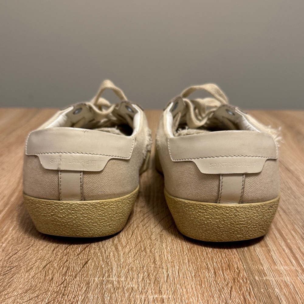 Saint Laurent Cream Sneakers - Picture 3 of 6